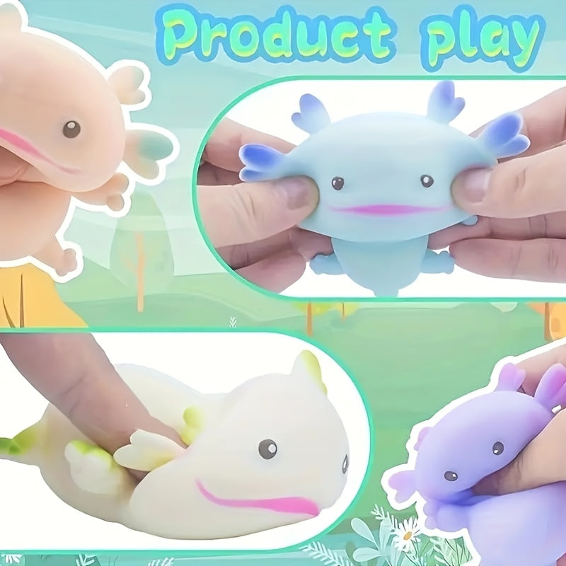 Super Soft Fish Toy 4pcs Super Soft Happy Game Pinching Fish Toy - Fun Squeeze & Pinch, Perfect for Office, Holidays & Gifts, Random Color