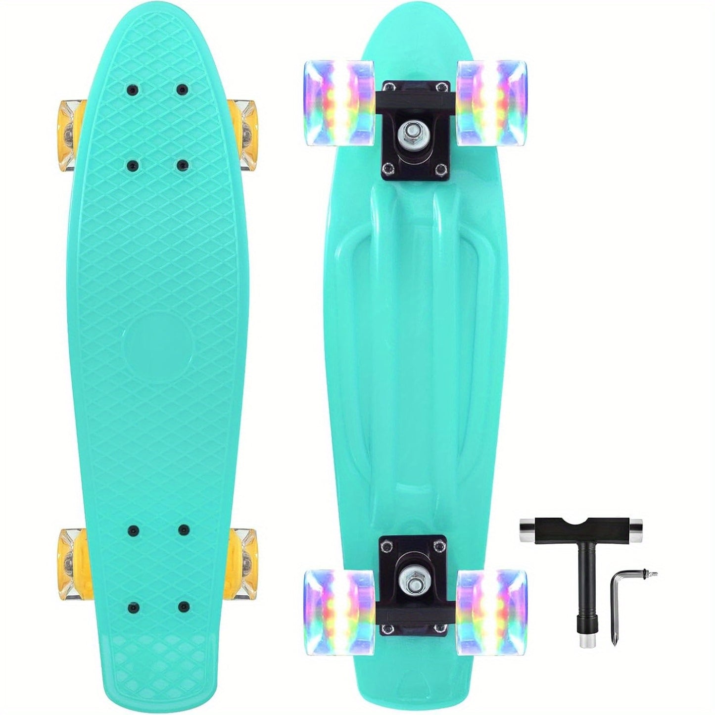 22-inch Mini Cruiser Skateboard For Girls And Boys Beginners