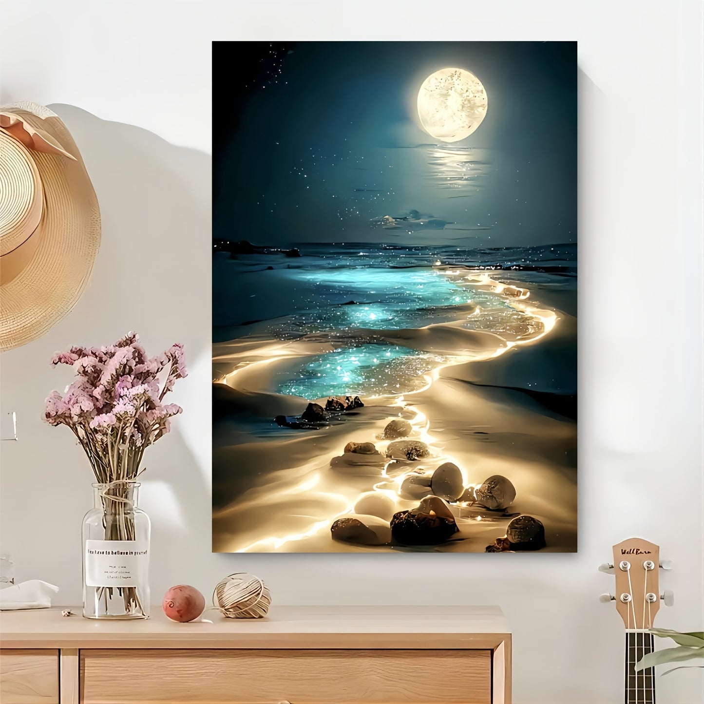 1000pcs Moonlight Beach Puzzles for Adults, Birthday, Halloween, Thanksgiving, Easter Gift