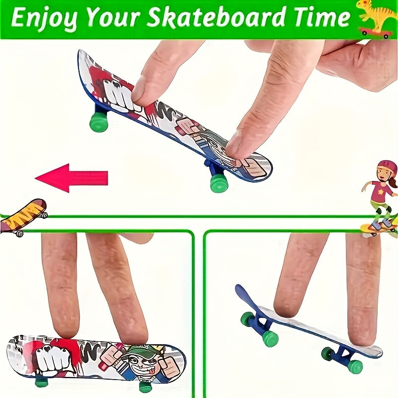 10pcs Mini Skateboards for Youngsters - Compact Longboard Playset with Vibrant Colorful Designs, Durable Plastic Construction, Perfect for Birthday Parties, Fun Gift Packs, and Youngsters' Celebration Entertainment