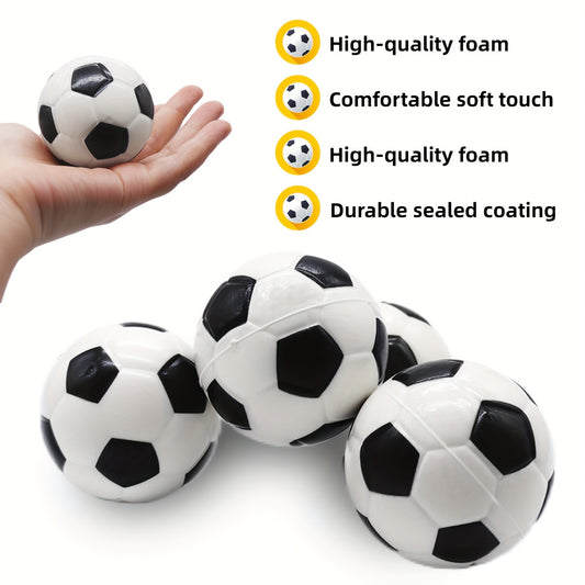 24pcs Mini Soccer Stress Balls - Soft Touch Polyurethane Foam Toys for Anxiety Relief, No Electricity Needed - Durable Squeeze Balls for Youngsters & Adults - Perfect Party Favors & Gifts