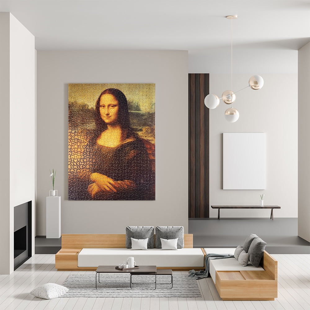 1000 Piece Intricately Cut Fine Art Jigsaw Puzzle - Exquisite Collection Featuring Leonardo Da Vincis Enigmatic Mona Lisa Masterpiece - Perfect for Art Lovers and Puzzle Enthusiasts