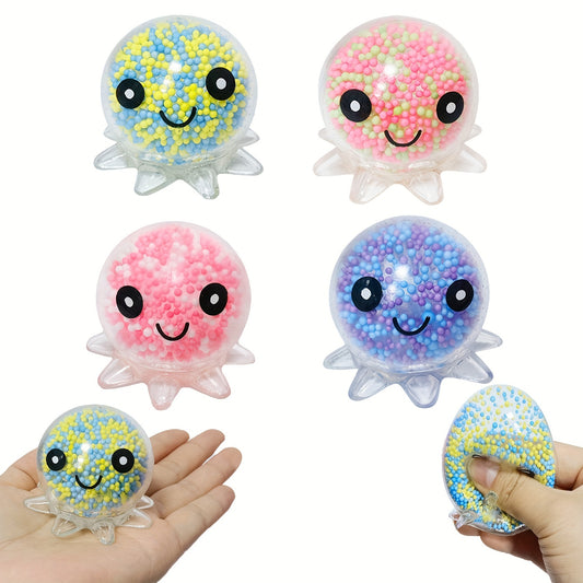 4pcs of Fidget Toys for Kids And Adults - Wet Balls, Stress Balls, And Octopus Squeeze Balls! Gifts for Christmas, Halloween, And Thanksgiving.