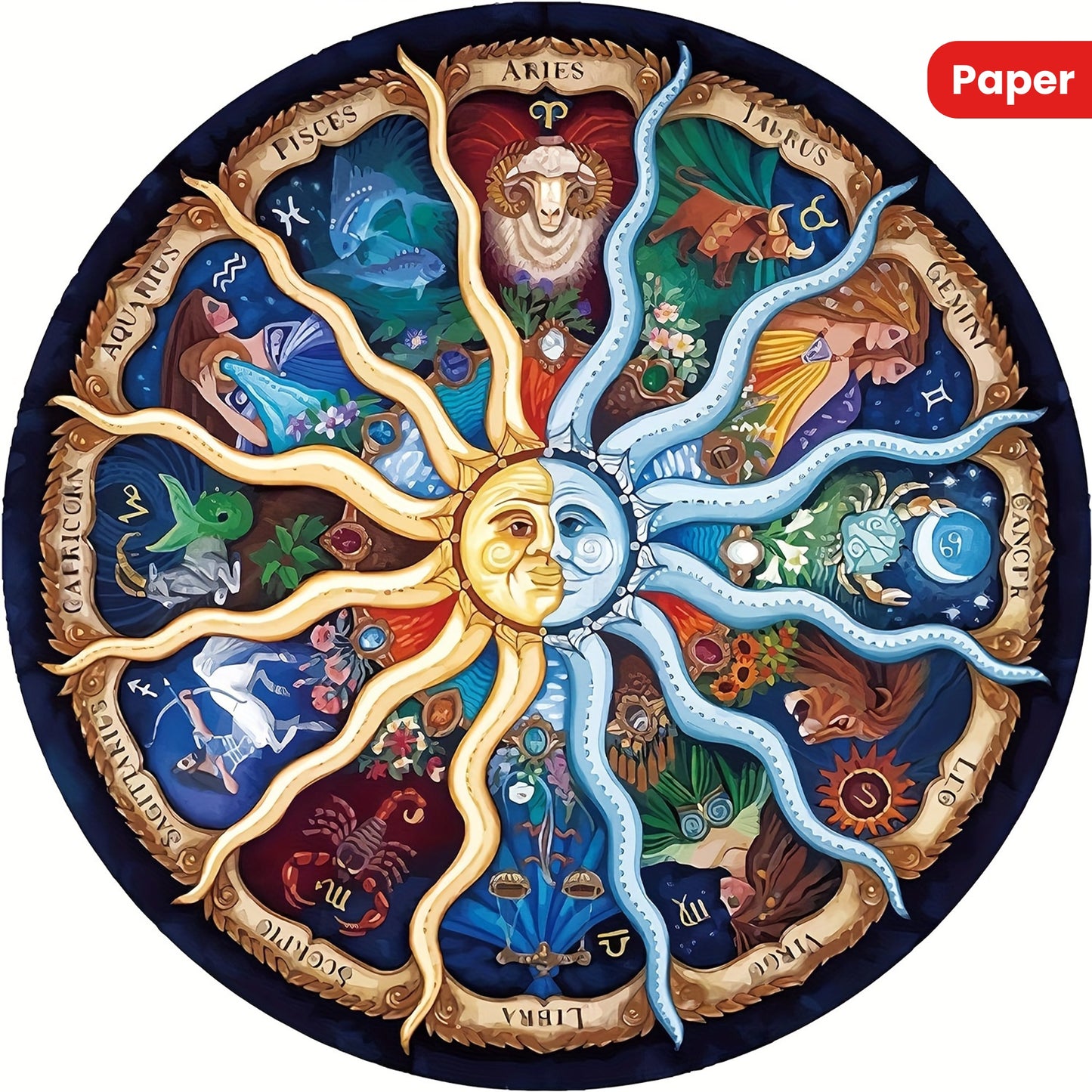 1000pcs\u002Fset Puzzle For Adults, Space Moon Jigsaw Puzzles 1000 Pieces, Telescope Planet Close-up Round Puzzle, High Resolution, Matte Finish, No Dust Space Puzzle For Mother's Day, Father's Day, Bee Festival, Independence Day, Pride Day