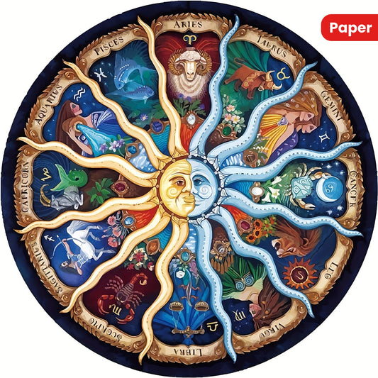 1000pcs\u002Fset Puzzle For Adults, Space Moon Jigsaw Puzzles 1000 Pieces, Telescope Planet Close-up Round Puzzle, High Resolution, Matte Finish, No Dust Space Puzzle For Mother's Day, Father's Day, Bee Festival, Independence Day, Pride Day
