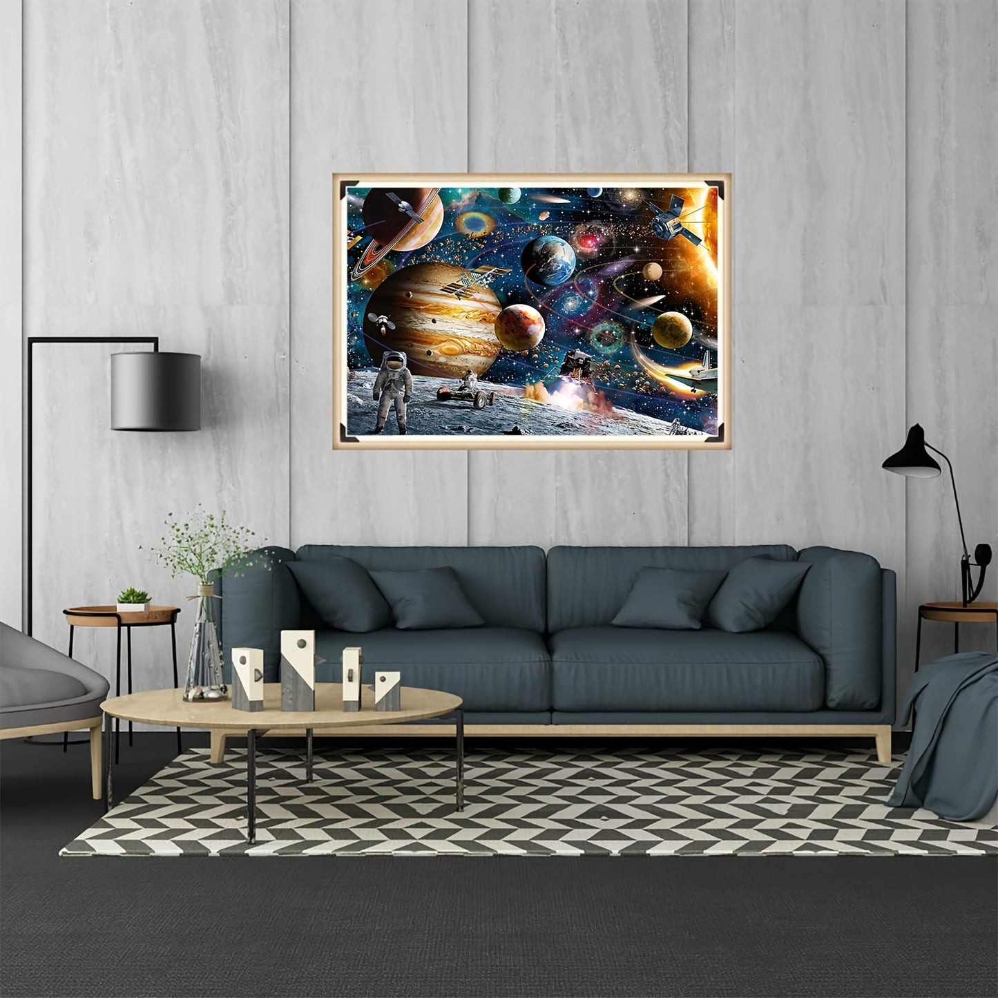 1000pcs Space Traveler Jigsaw Puzzle – Vibrant Outer Space Scene with Planets, Stars, and Astronaut – Thick & Durable Seamless Design for Adults – Perfect Gift for Birthdays, Holidays, and Special Occasions, Space Party Decorations