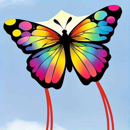 44.49inch Colorful Butterfly Kite - Easy-to-Fly, Stylish Design for Beginners, Perfect for Outdoor and Beach Play, Adult-Ready Multicolored Butterfly Kite, Best for Christmas, Perfect for Thanksgiving