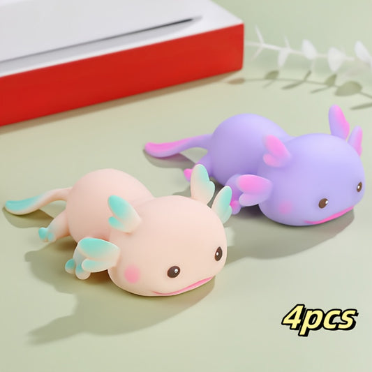 Super Soft Fish Toy 4pcs Super Soft Happy Game Pinching Fish Toy - Fun Squeeze & Pinch, Perfect for Office, Holidays & Gifts, Random Color