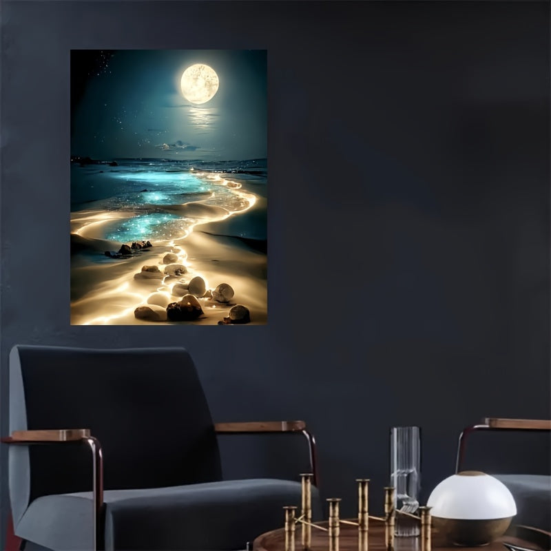 1000pcs Moonlight Beach Puzzles for Adults, Birthday, Halloween, Thanksgiving, Easter Gift
