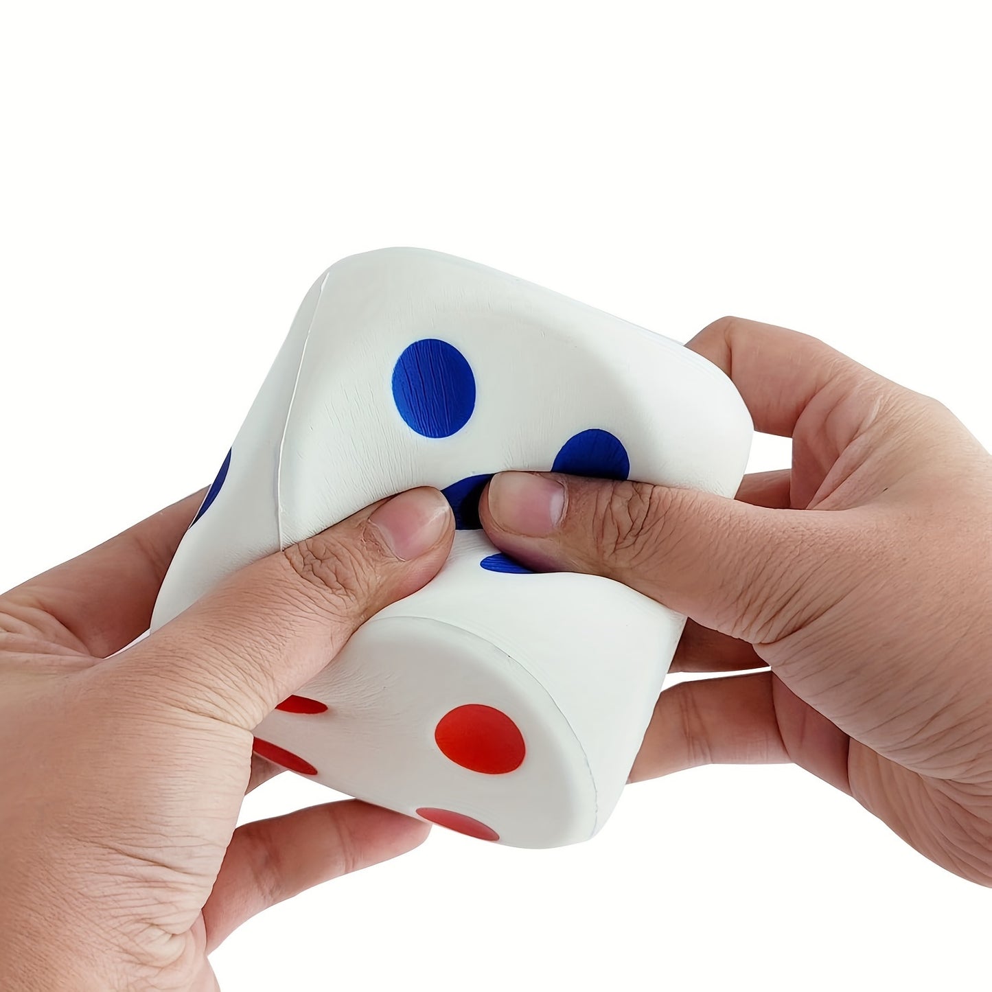 1 Large Dice Stress Relief Ball, 3.1 Inch Soft Foam Dice Stress Relief Ball for Birthday Theme Party Decoration, Anxiety Relief Gift, Suitable for Adult Men And Women