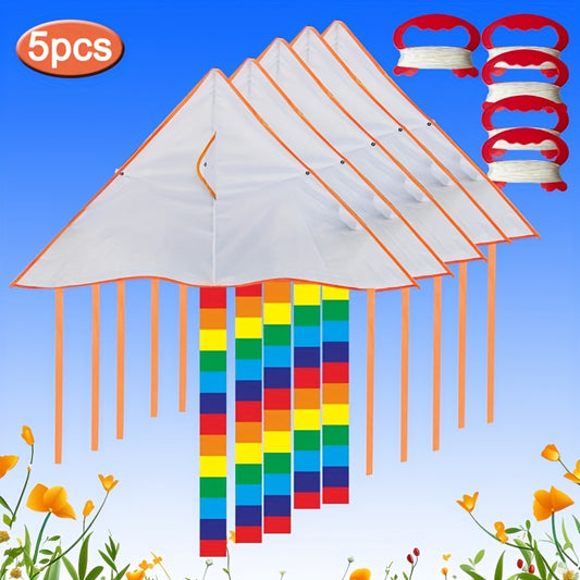 5pcs, Kites, DIY Blank Kites, Simple Custom Drawing Kites, White Kites