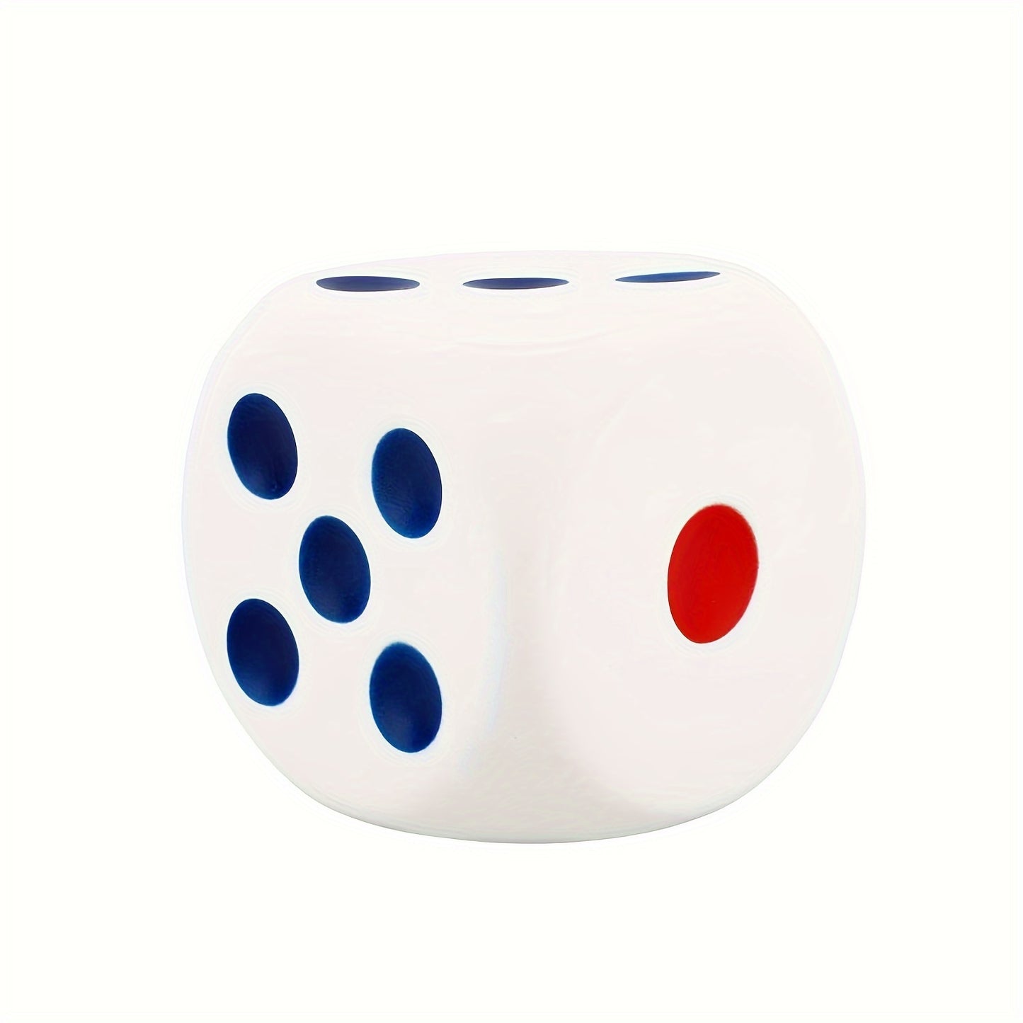 1 Large Dice Stress Relief Ball, 3.1 Inch Soft Foam Dice Stress Relief Ball for Birthday Theme Party Decoration, Anxiety Relief Gift, Suitable for Adult Men And Women