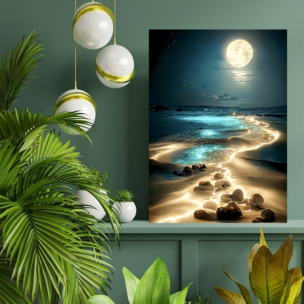 1000pcs Moonlight Beach Puzzles for Adults, Birthday, Halloween, Thanksgiving, Easter Gift
